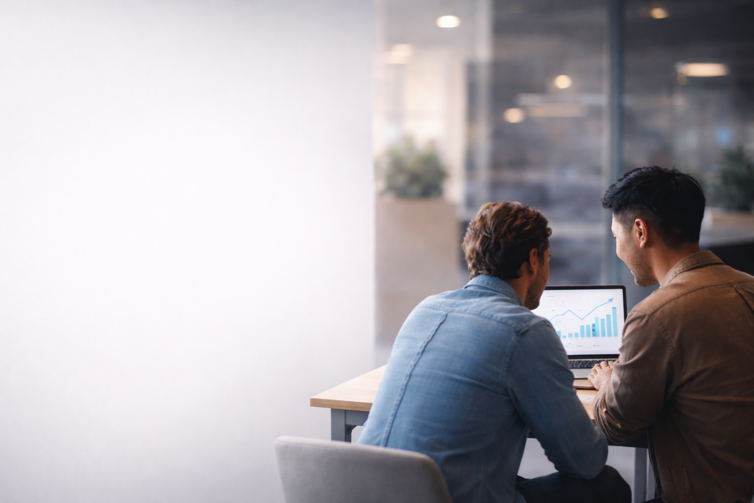 Team reviewing dashboard